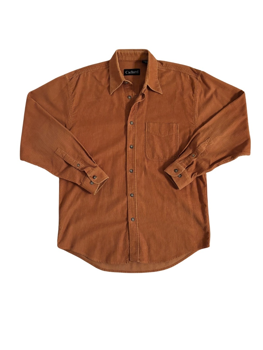 1990’s Cacharel Rust Wale Corduroy Button-Up Shirt